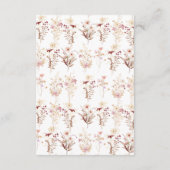 Boho Wildblumen Begleitkarte (Rückseite)