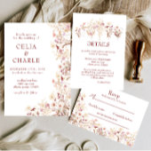 Boho Wildblumen Begleitkarte