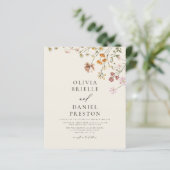 Boho-Wildblumen-Beige-Gartenhochzeit (Stehend Vorderseite)