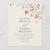 Boho-Wildblumen-Beige-Gartenhochzeit (Vorderseite)