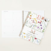 Boho Wildblumen Benutzerdefinierter Name Monogramm Planer (Anzeige)