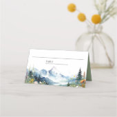 Boho-Wildblumen-Bergwiese-Hochzeit Platzkarte (Vorderseite)