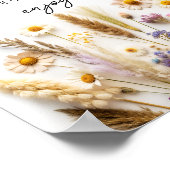 Boho Wildblumen Bloom oder Blume Bar Poster (Ecke)