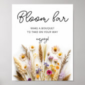 Boho Wildblumen Bloom oder Blume Bar Poster (Vorne)