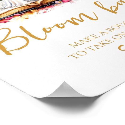 Boho Wildblumen Blühen oder Blume Bar Sign Poster (Ecke)