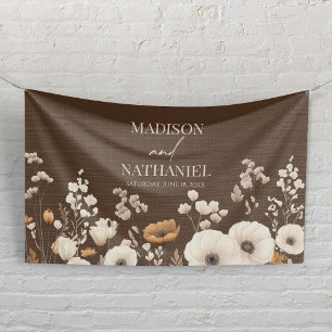 Boho-Wildblumen-Blumen-Blumen-Garten-Hochzeit Banner