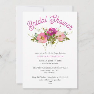 Boho-Wildblumen-Blumen-Braut-Party-Einladung Einladung