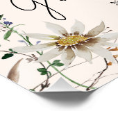 Boho-Wildblumen-Blumen-Foto-Abschlussfeier Poster (Ecke)