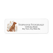 Boho-Wildblumen-Blumen-Hund-Silhouette-Geschenk (Vorne)