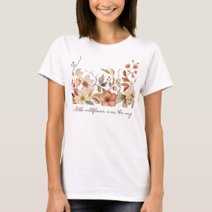 Boho Wildblumen Blumen Weiß Babyparty T-Shirt