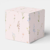 Boho-Wildblumen-Blumenmädchen-Taufe Geschenkschachtel (Rückseite)