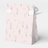 Boho-Wildblumen-Blumenmädchen-Taufe Geschenkschachtel (Rückseite)