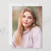 Boho Wildblumen Blush Pink Foto Abschluss Einladung (Rückseite)