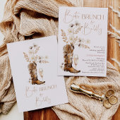 Boho Wildblumen Boots Brunch Bubbly Brautparty Einladung