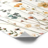Boho-Wildblumen-Braut- Dusche Poster (Ecke)