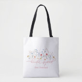 Boho-Wildblumen-Brautclique Tasche (Vorderseite)