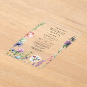 Boho-Wildblumen-Brautjungfernparty Acryleinladungen (Ablage )
