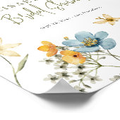 Boho Wildblumen Brautparty Begrüßungszeichen Poster (Ecke)