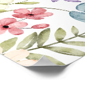 Boho Wildblumen Brautparty Begrüßungszeichen Poster (Ecke)