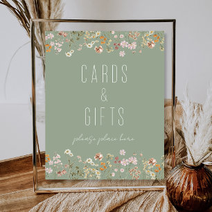 Boho Wildblumen Brautparty Cards Geschenke Poster