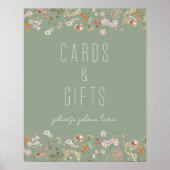 Boho Wildblumen Brautparty Cards Geschenke Poster (Vorne)