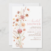 Boho Wildblumen Brautparty Einladung (Vorderseite)