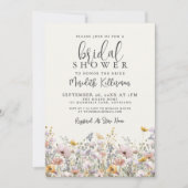 Boho-Wildblumen-Brautparty Einladung (Vorderseite)