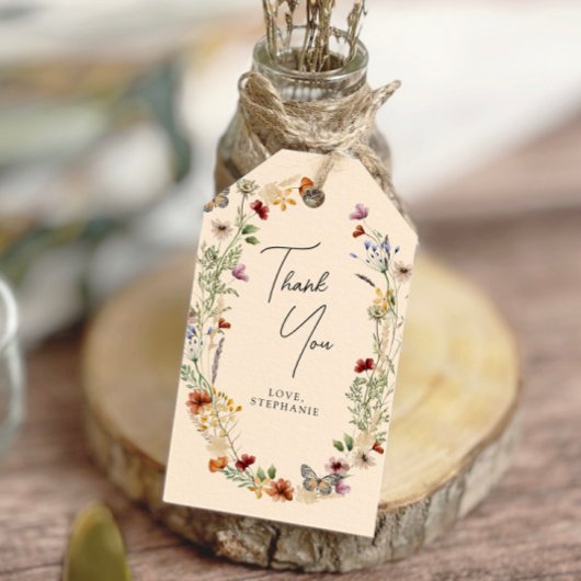 Boho Wildblumen Brautparty Gift Tags Geschenkanhänger