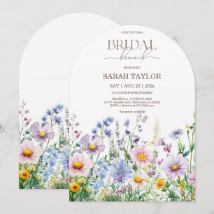Boho Wildblumen Brautparty-Schablone Einladung