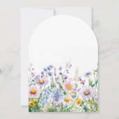 Boho-Wildblumen-Brautparty-Vorlage Einladung (Rückseite)