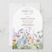 Boho-Wildblumen-Brautparty-Vorlage Einladung (Vorderseite)