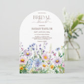 Boho-Wildblumen-Brautparty-Vorlage Einladung (Stehend Vorderseite)