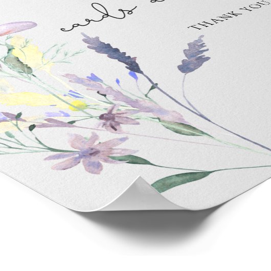 Boho Wildblumen - Büchskarten und -geschenke Poster (Ecke)