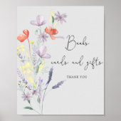 Boho Wildblumen - Büchskarten und -geschenke Poster (Vorne)