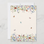 Boho Wildblumen & Butterflies Graduation Party Einladung (Rückseite)