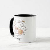 Boho Wildblumen Custom Tasse, Geschenk für Mama Co Tasse (Vorderseite Links)