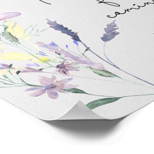 Boho Wildblumen \ Danke, dass Sie kommen Poster (Ecke)
