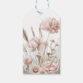 Boho-Wildblumen-Dankeschön-Geschenkanhänger Geschenkanhänger (Rückseite)