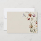 Boho Wildblumen Dankeskarten Dankeskarte (Rückseite)