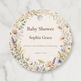 Boho-Wildblumen-Dankeskarten-Tags für Baby-Shower Geschenkanhänger