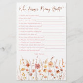 Boho Wildblumen, die Mama am besten kennen (Vorderseite)