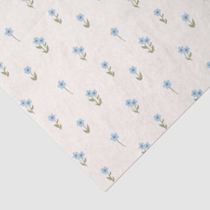 Boho Wildblumen Ditsy Floral Cottagecore Blau Seidenpapier