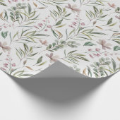 Boho Wildblumen Dusty Pink Sage Green Geschenkpapier (Ecke)