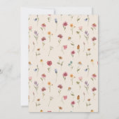 Boho Wildblumen Einladung Hochzeit (Rückseite)
