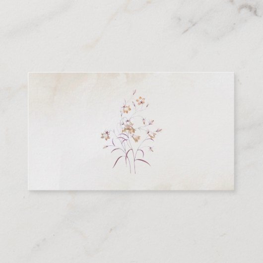 Boho Wildblumen Einsteckkarte für das Hochzeitsreg Begleitkarte (Rückseite)