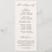 Boho-Wildblumen Elegante Herbsthochzeit Programm (Rückseite)