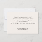 Boho Wildblumen Elegante Hochzeit im Herbst Dankeskarte (Rückseite)