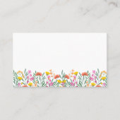 Boho Wildblumen Eleganter Blumengarten Hochzeit Platzkarte (Vorderseite)