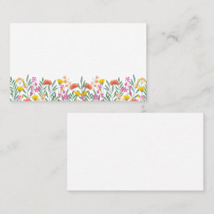 Boho Wildblumen Eleganter Blumengarten Hochzeit Platzkarte