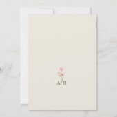 Boho Wildblumen Elfenbein Foto Hochzeit Einladung (Rückseite)